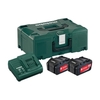 Basic set 18 V: 2 x 5.2 Ah, charger ASC Basic set: Battery packs + metaBox charg